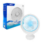 Ventilador para escritorio con aspas de plástico y base con soporte para celular, variedad de colores / premier clip fan / hj-180-7 / hej