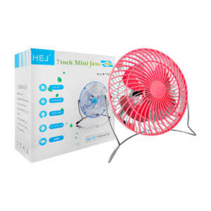 Mini ventilador de escritorio con 4 aspas metálicas y conexión usb, variedad de colores / hj-s-70 / mini fans / hej