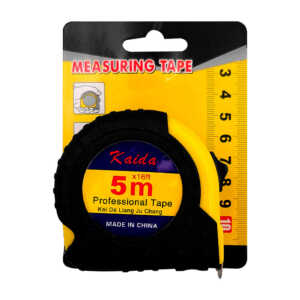1pza Cinta métrica / flexómetro bicolor ajustable, con asa agarradera, y capacidad de 5m, variedad de usos / measuring tape / jc8965