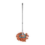 1pza Trapeador auto exprimible, rotable, con mango de plástico bicolor y hoyuelo para colgar, variedad de usos / tb4321
