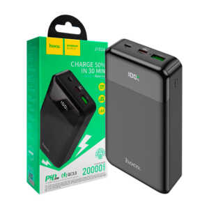 Power bank - batería portatil de 20000 mah pantalla digital, puerto usb, v8 y usb-c para carga rápida / j102a / 783622