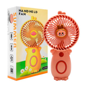 Ventilador de mano recargable con forma de pato y figuras-stickers de capibara o labubu, variedad de colores / ha nd he ld fan / jl8902-k