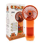 Ventilador de mano recargable con base soporte plano para celular, stickers y figura decorativa en forma de capibara, variedad de colores / capybara table fan / js41 / js42