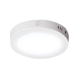 Lámpara para techo redonda de aluminio con 18w luz led en tono frío / led.77.18w