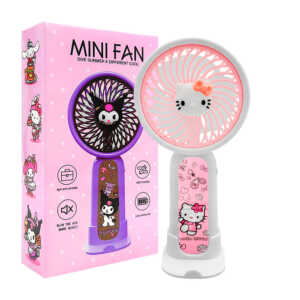 Ventilador de mano con diseño de los personajes de sanrio + base y decoración de figura 3d, variedad de colores y diseños / lu1289 / mini fan