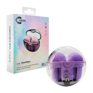 Audífonos inalámbricos bluetooth yisen + estuche de carga con diseño tipo transparente, variedad de colores / yisen m68pro