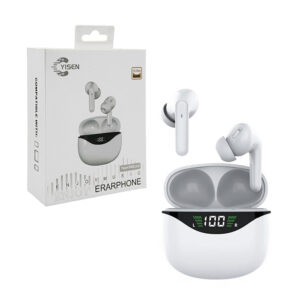 Audífonos inalámbricos bluetooth yisen + estuche de carga con pantalla digital, variedad de colores / enjoy erarphone / 814424