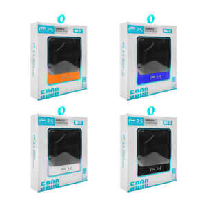1pza Power bank / batería portátil pequeña, cuadrada, con entradas tipo c, usb, v8 y lightning, variedad de colores / 5000mah / fx