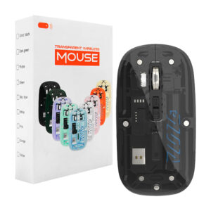 Mouse inalámbrico con diseño transparente y receptor bluetooth, variedad de colores / transparent wireless mouse