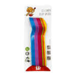 Paquete con 12 cucharas de plástico con mango largo para niños, variedad de colores / mt882 / children soup spoon