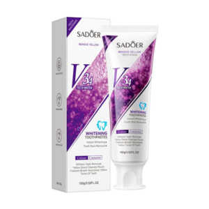 Pasta dental aclaradora v34 sadoer con sabor fresco, 100g / whitening toothpastes / sd11177
