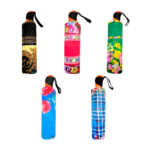 Sombrilla - paraguas de bolsillo grande con diseño estampado, funda estampada, mango ergonómico y protección UV, variedad de colores y diseños / sx303 / sx301