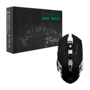 Mouse gamer inalámbrico recargable con luces rgb y cable de carga usb - tipo c / game mouse / t2