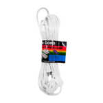 1pza Extensión blanca de 10m para uso interno en el hogar, con 3 tomacorrientes y protección de plástico, variedad de usos / 30ft extension cord / zy-zl39
