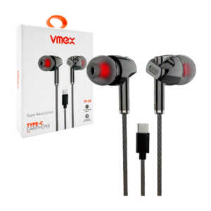Audífonos alámbricos manos libres con efecto espejo en el auricular conector tipo c, variedad de colores / tp-05 / super bass edition