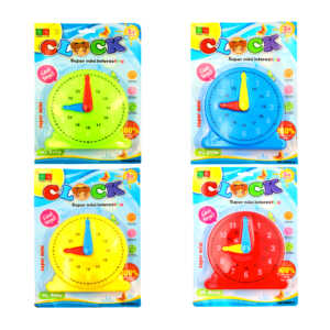 Reloj de juguete didáctico interactivo de plástico con diseño colorido y manecillas movibles, variedad de colores / clock / super mini interesting / tt803 / 8998-a
