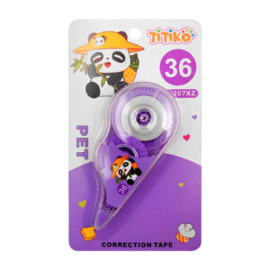 1pza Corrector de escritos en forma de cinta, con cuerpo de plástico semitransparente y estampado de animalito kawaii variedad de usos / titiko / correction tape / pet