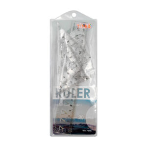 Kit de papelería escolar de 4 piezas, con 1 regla, 2 escuadras y 1 transportador, flexibles, variedad de funciones / titiko / wj-701c / ruler
