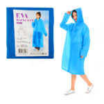 1pza Impermeable de plástico tipo poncho, holgado, con botones abrochables y capucha ajustable, variedad de colores / 68x120cms / eva raincoat / wy-1028