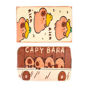 Tapete antideslizante afelpado con estampado de capibara 60x38 cm, variedad de modelos / zh-4060fy / tapete capibara