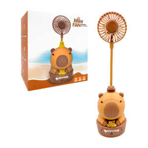 Ventilador de escritorio con forma de capibara y base con sacapunta, variedad de diseños y colores / ventilador capibara / mini fan / xjd-191