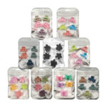 Blíster con 5 pinzas - broches minis para el cabello de diferentes formas, variedad de colores y diseños / y-179-1 / bolsa pinzas
