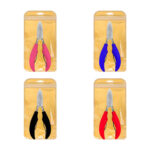 1pza Pinza / alicate metálica con mango de plástico para manicura, variedad de colores / y-41