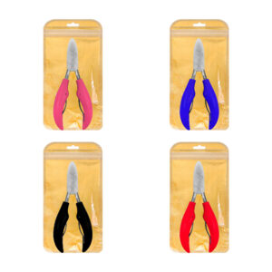1pza Pinza / alicate metálica con mango de plástico para manicura, variedad de colores / y-41