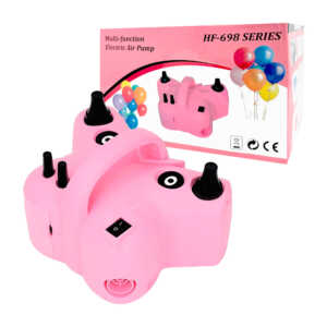 1pza Bomba de aire eléctrica para globos, con 4 boquillas, asa agarradera y manguera flexible, variedad de funciones / hf-698 / electric air pump