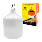 1pza Foco / bombilla led mediano, recargable, con gancho metálico para colgar y 3 modos de iluminación, variedad de usos / zenyu / 50w