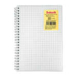 Cuaderno siokarch a5 con doble espiral metálico. pasta transparente 70 páginas de cuadrícula grande 145*210mm / a5-002-7