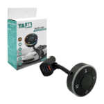 Transmisor bluetooth circular con radio mp3, 4 puertos usb, diseño flexible y luces rgb para auto-coche / car mp3 player / taja / acc-20101