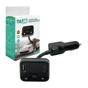 Transmisor bluetooth con radio mp3, 3 puertos usb y diseño flexible para auto-coche / car mp3 player / taja / acc-20102