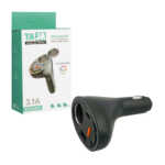 Transmisor bluetooth con radio mp3, puerto usb, luces rgb y encendedor para auto-coche / fm car kit / taja / acc-20500