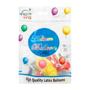Paquete con 12 pzas de globos dobles transparentes y lisos de colores para fiesta / af0549 / qinqin / helium balloon / high quality latex balloons