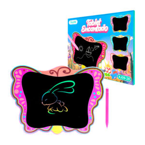 Pizarrón mágico infantil con pantalla lcd, pluma y diseño de mariposa, variedad de diseños y colores / aj09-28 / top 10 kids / tablet encantado