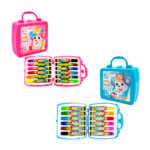 Mini maletín - estuche con 12 plumones a base de agua con estampado de ratón, variedad de colores / ar389 / zs-1008