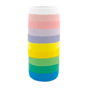 Paquete de 10 cintas adhesivas de colores claros y efecto de diamantina / ar478