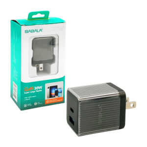 1pza Cubo cargador de carga rápida, con doble entrada usb y tipo c, variedad de usos / sabala / gan 30w