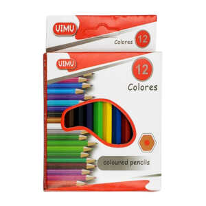 Paquete pequeño con 12 colores de madera 9 cm / uime / b0013 / 200137 / color hexagonal