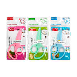 Tijeras infantiles de seguridad para papel o cartón, 12.5 cm, variedad de colores / b3218 / chao min / 522