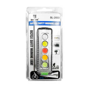 1pza Lámpara para bicicleta recargable, cuadrada, de luces coloridas, con 5 modos de iluminación, variedad de colores / dogxn / bl-2003
