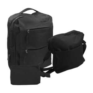 Mochila grande en color liso con 3 compartimentos, variedad de colores / bnz-209135