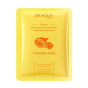 1pza mascarilla bioaqua con extracto de curcuma y ácido hialurónico antioxidante y reductor de acne / bqy08152 / bqy08169