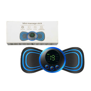 Mini masajeador estimulante tipo parche con 8 funciones diferentes y pantalla digital / mini massage stick / am11