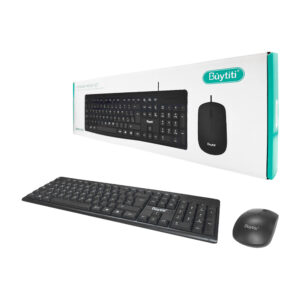 Combo teclado y mouse alámbricos con diseño cómodo de teclas resistente al agua, 1200 dpi y conexión usb / dnsd-9306 / buytiti