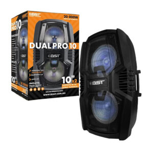 Baffle de 10x2 luz rgb conexión bluetooth, usb, tf, auxiliar y entrada para micrófono / dualpro10 / bocina beast / bst