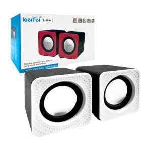 Par de mini bocinas - altavoces cuadradas cable con entrada usb - auxiliar, variedad de colores / e-1044 / bs256 / leerfei / mini digital speaker