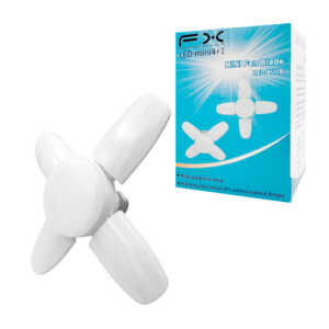 1pza Foco plegable tipo ventilador con 4 aspas, mini, de luz blanca ahorradora, variedad de usos / led-mini4+1 / mini fan blade