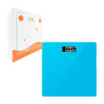 Báscula cuadrada digital de cristal con capacidad de 180 kg, variedad de colores / es038 / smart electronic scale